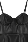 Vegan leather bustier mini dress - KOKOTETE