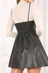 Vegan leather bustier mini dress - KOKOTETE