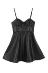 Vegan leather bustier mini dress - KOKOTETE