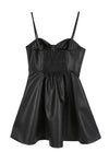 Vegan leather bustier mini dress - KOKOTETE