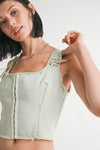 VEST WITH HOOK AND EYE FRONT CLOSURE - KOKOTETE