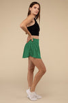 Wide Band Tennis Skirt with Zippered Back Pocket - KOKOTETE