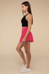 Wide Band Tennis Skirt with Zippered Back Pocket - KOKOTETE
