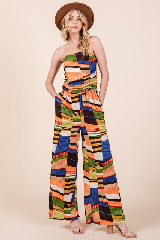 Wide Leg Jumpsuit with Pockets - KOKOTETE