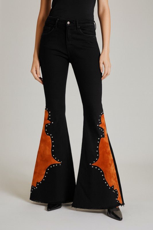 Wild West Studded Bell Bottoms - KOKOTETE