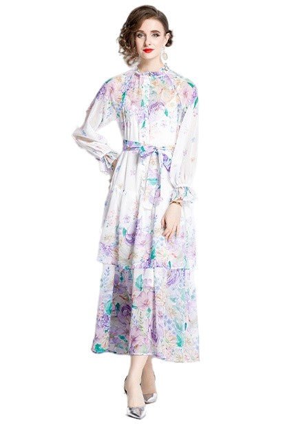 WOMEN FASHION CHIFFON MAXI DRESS - KOKOTETE
