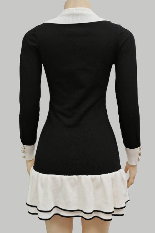 WOMEN FASHION SWEATER DRESS - KOKOTETE