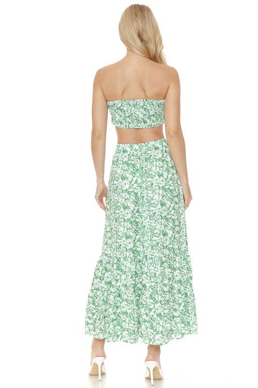 Women's Floral Skirt and TOP Set - KOKOTETE