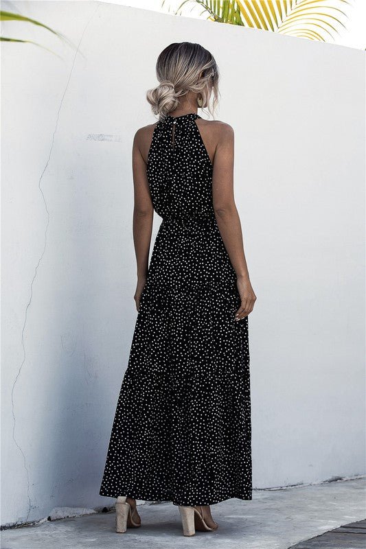 Womens Polka Dot Maxi Dress - KOKOTETE