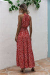 Womens Polka Dot Maxi Dress - KOKOTETE