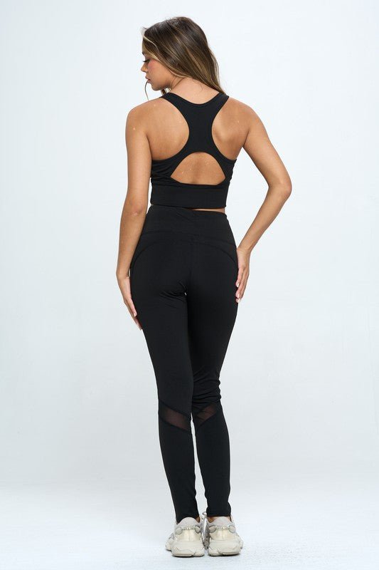 Women's Two Piece Activewear Set Cut Out Detail - KOKOTETE