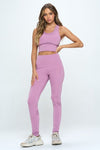 Women's Two Piece Activewear Set Cut Out Detail - KOKOTETE