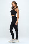 Women's Two Piece Activewear Set Cut Out Detail - KOKOTETE