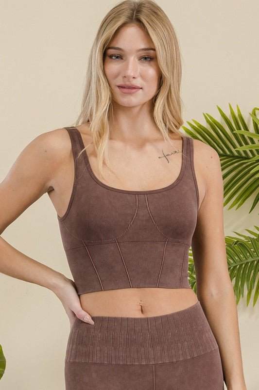Women's Ultra - Comfort Ribbed Sports Bra - KOKOTETE