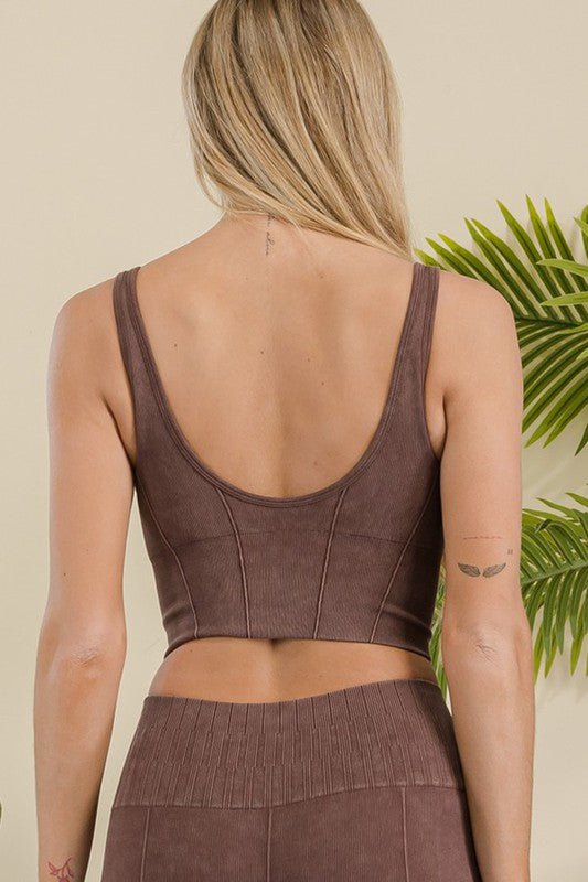 Women's Ultra - Comfort Ribbed Sports Bra - KOKOTETE