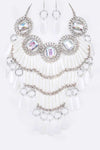 Crystal Statement Head Turner Necklace Set