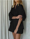 2 - piece matching long sleeve and shorts set - KOKOTETE