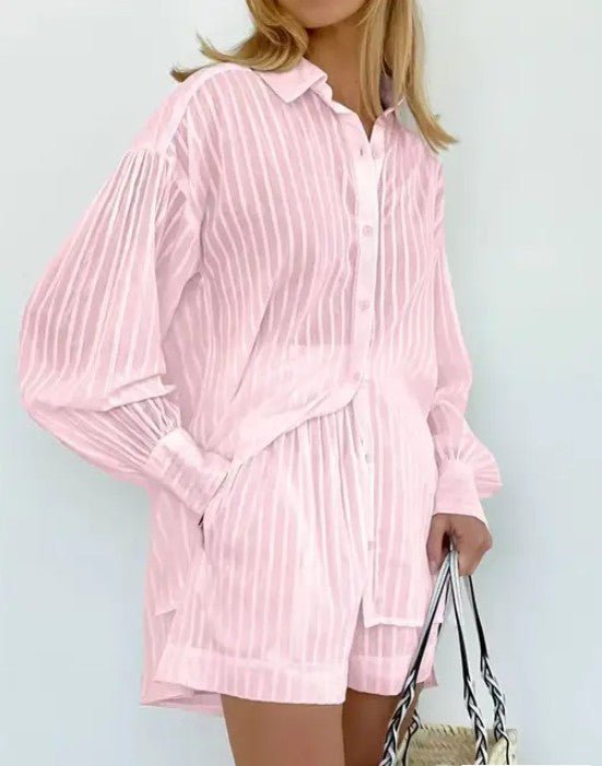 2 - piece matching long sleeve and shorts set - KOKOTETE