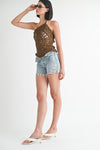 ONE SHOULDER STRAP CROCHET TOP