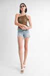 ONE SHOULDER STRAP CROCHET TOP