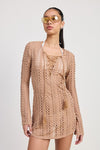 LACE UP COVER UP DRESS