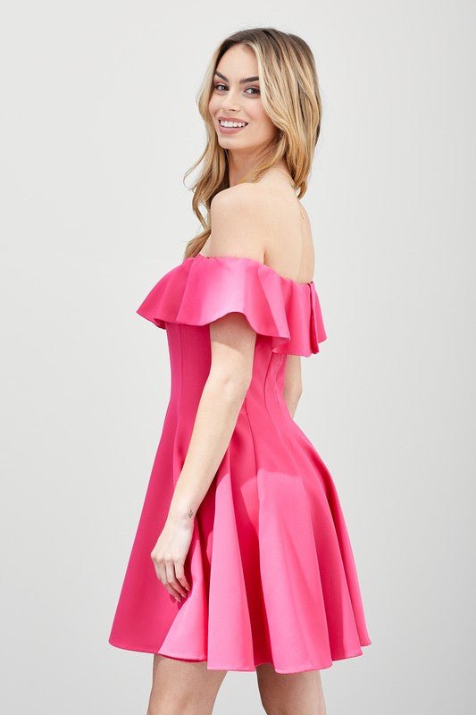 A Line Ruffle Dress - KOKOTETE