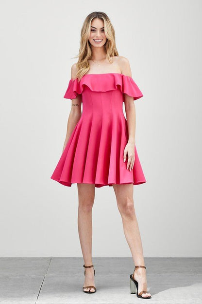 A Line Ruffle Dress - KOKOTETE