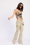ASYMMETRICAL COWL NECK CAMI TOP - KOKOTETE