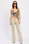 ASYMMETRICAL COWL NECK CAMI TOP - KOKOTETE