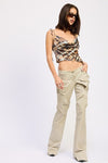 ASYMMETRICAL COWL NECK CAMI TOP - KOKOTETE