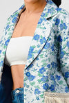 ATHINA FLORAL PRINT TASSLE TRENCH COAT - KOKOTETE