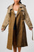 ATHINA PLAID AND KHAKI CONTRAST TRENCH COAT - KOKOTETE