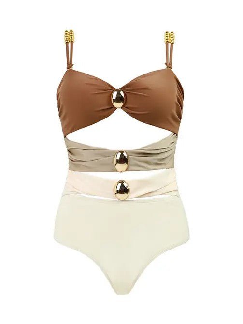 Brown One piece swimsuit - KOKOTETE