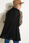 BRUSHED HACCI CHEETAH PRINT AND SOLID MIXED TOP - KOKOTETE