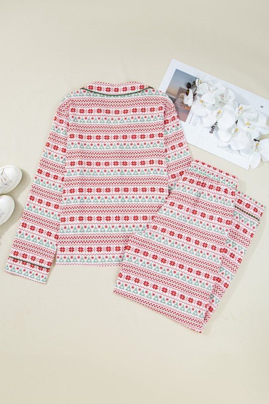 Christmas Shirt and Pants Pajama Set - KOKOTETE