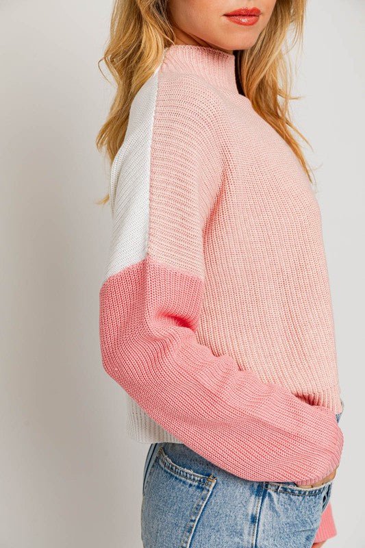 Color Block Oversize Sweater - KOKOTETE
