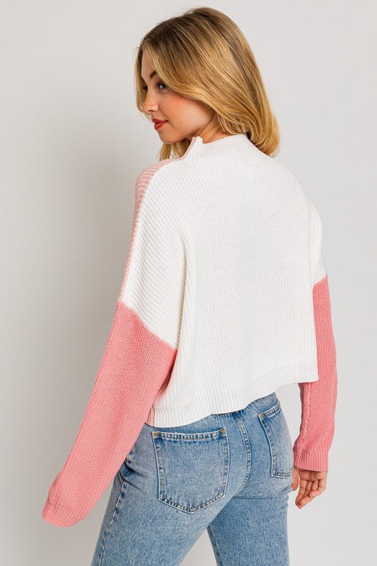 Color Block Oversize Sweater - KOKOTETE