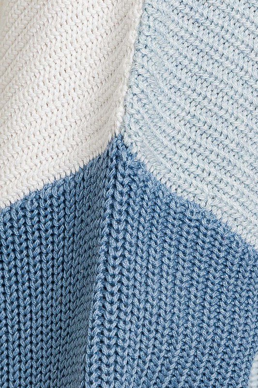 Color Block Oversize Sweater - KOKOTETE