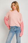 Color Block Oversize Sweater - KOKOTETE