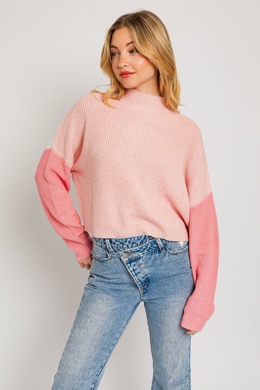 Color Block Oversize Sweater - KOKOTETE