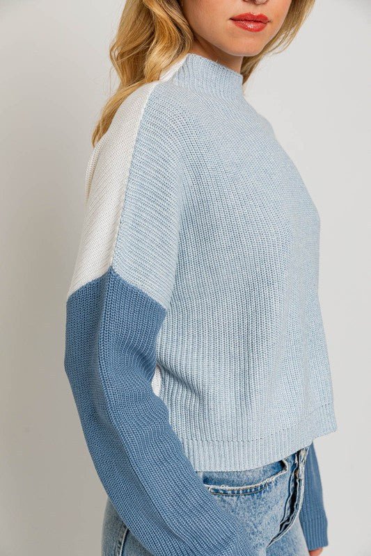 Color Block Oversize Sweater - KOKOTETE