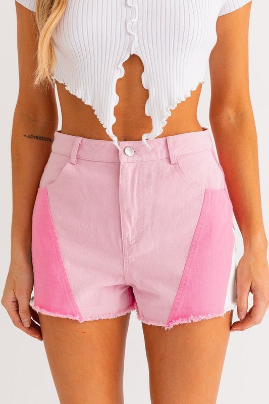 Color Blocked Shorts - KOKOTETE