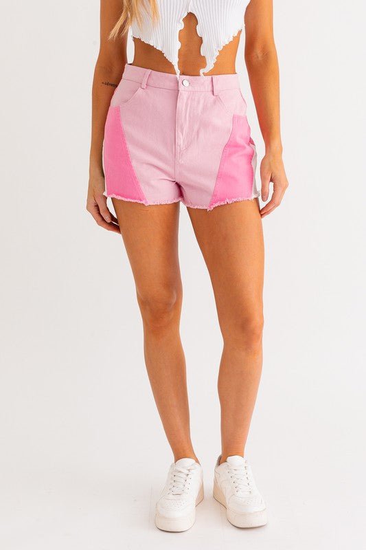Color Blocked Shorts - KOKOTETE