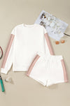 Colorblock Patchwork Top and Shorts Set - KOKOTETE