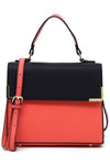 Colorblock Top Handle Satchel - KOKOTETE