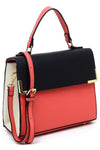 Colorblock Top Handle Satchel - KOKOTETE