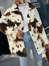 Cow Print Sherpa Jacket - KOKOTETE