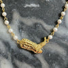 Cowgirl Boot Pearl Chain Necklace - KOKOTETE