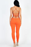 Criss - Cross Open Back Bodycon Jumpsuit - KOKOTETE