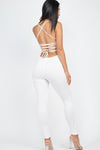 Criss - Cross Open Back Bodycon Jumpsuit - KOKOTETE